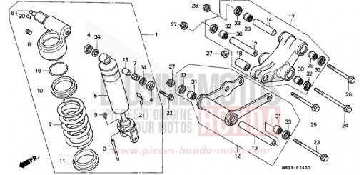 COUSSIN ARRIERE CBR1000FM de 1991